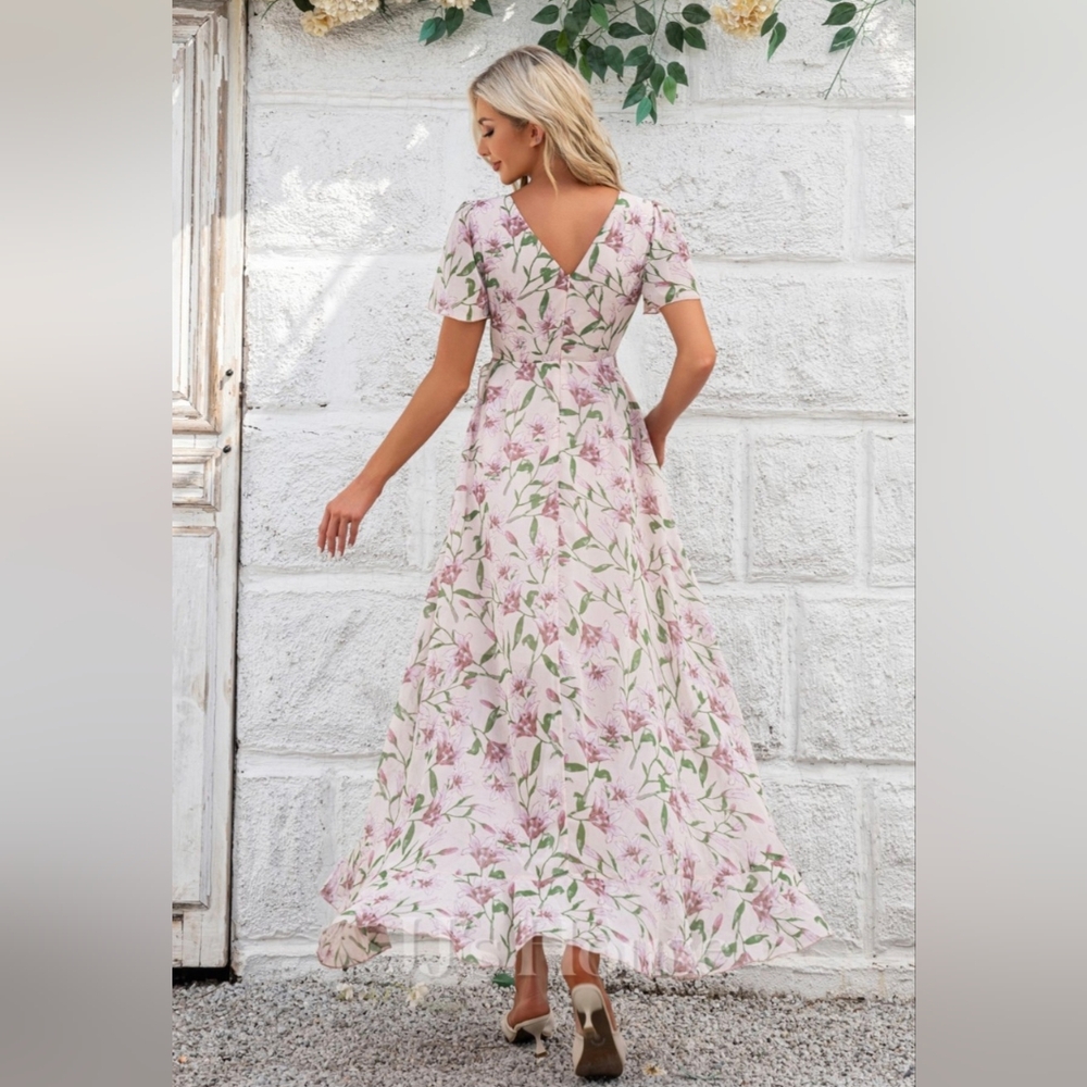 JJs House Pink Floral High Low Dress - Picture 2 of 4